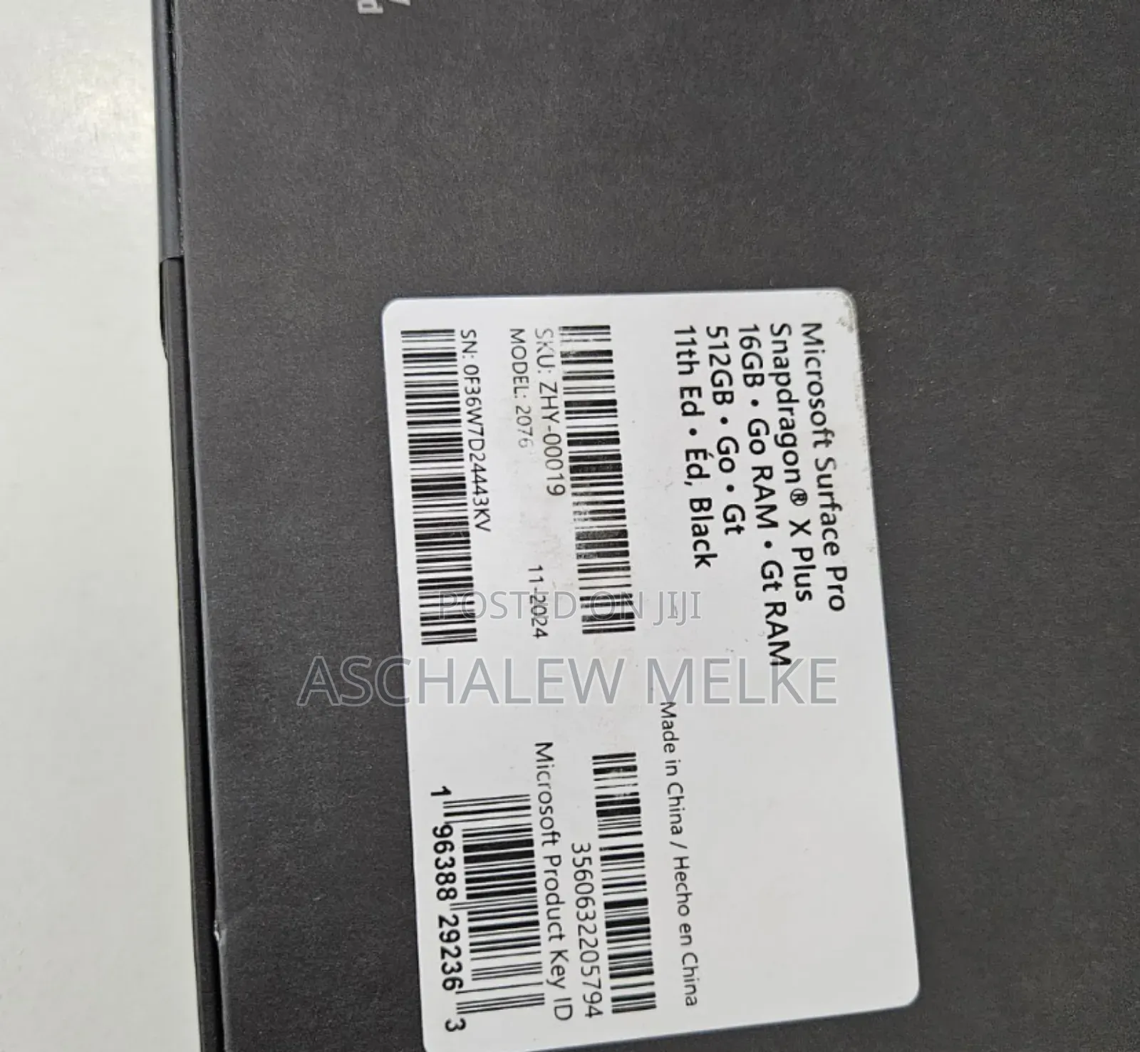 New Microsoft Surface Pro 11th Edition, a Copilot+ PC 16GB SSD 512GB