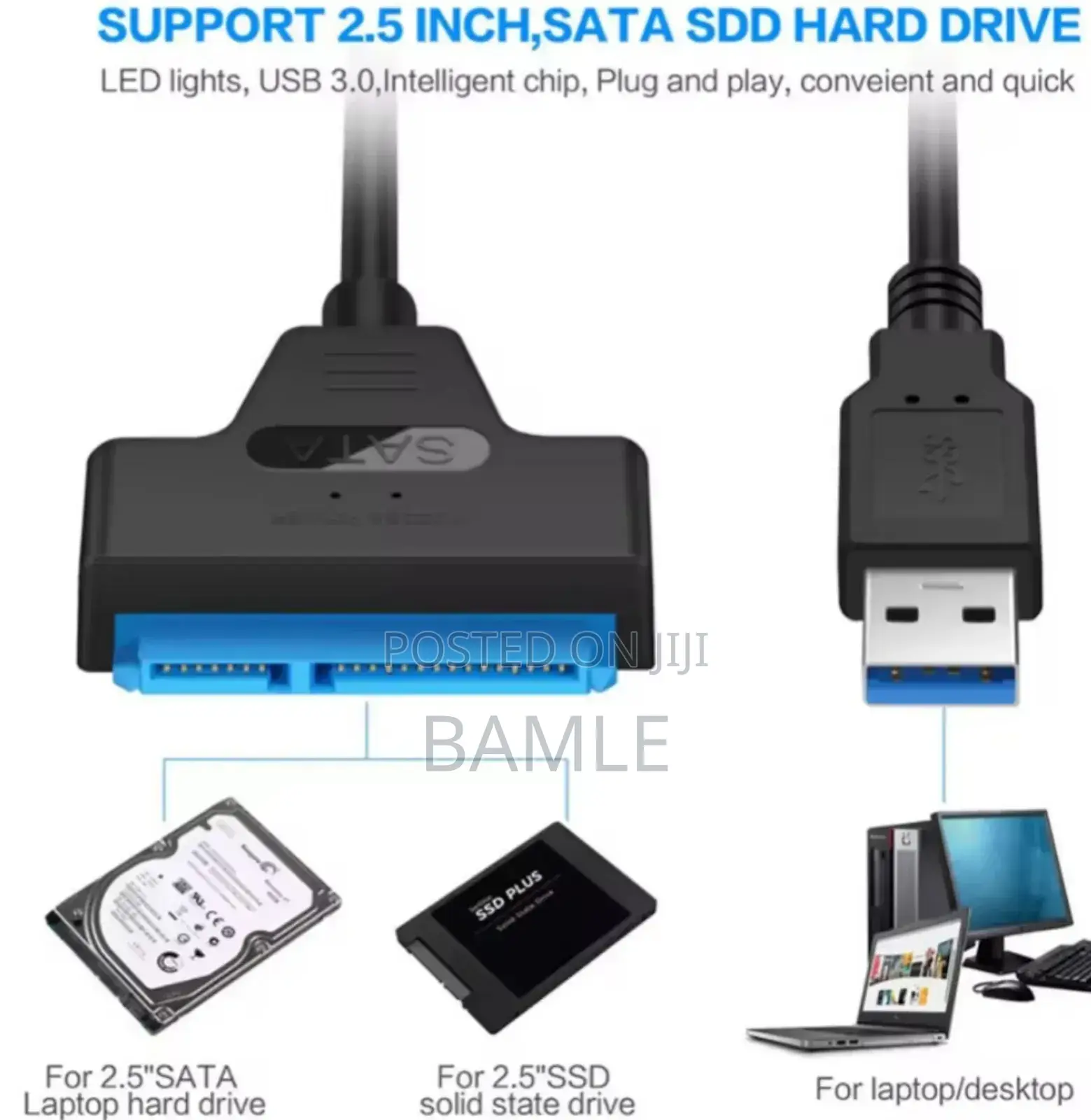 Sata to Usb 3.0 Adapter for Laptop HDD/SSD Hard Drive