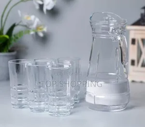 Photo - Water Jug With 6 Water Glass የዉሃ ብርጭቆ ከ ጆግ ጋር