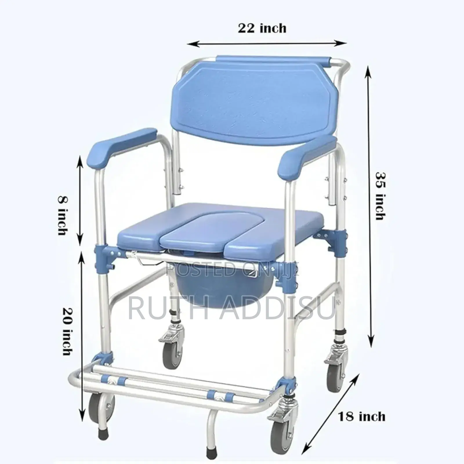 Commode Whee Chair4፭toilet Chair3፪with Wheel Portable Commod