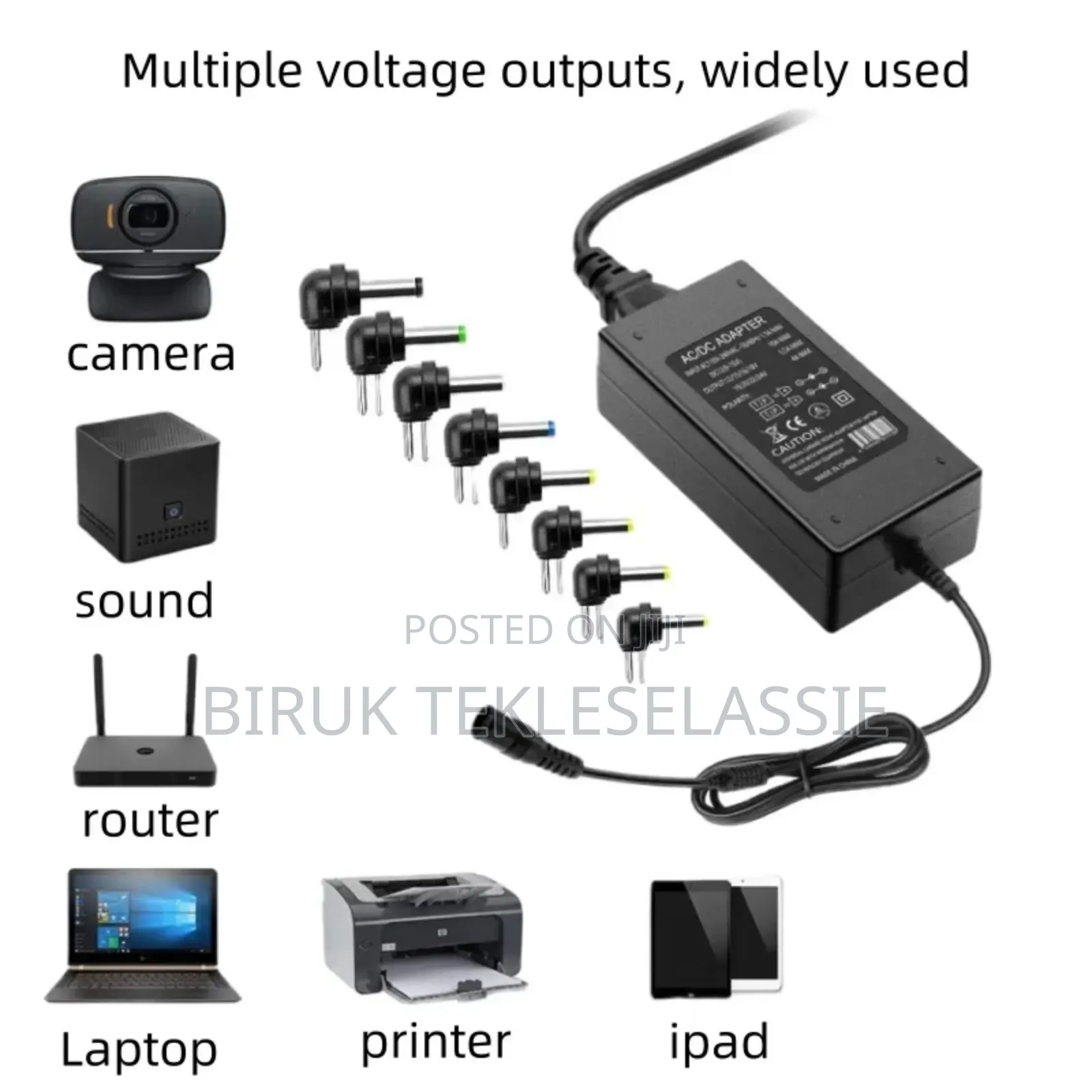 Multi-Functional Adjustable 12-24v Charger With 8 Connectors