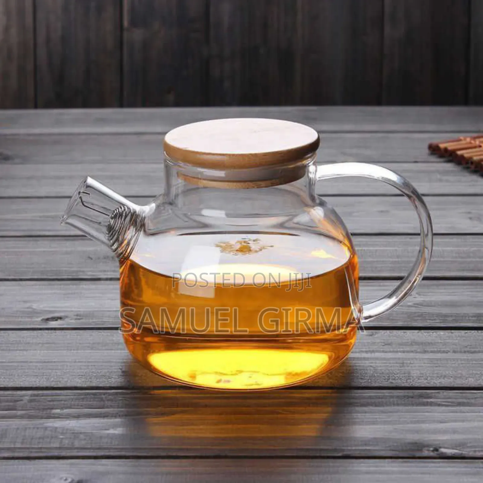 1 Litter Heat Resistance Glass Tea Pot