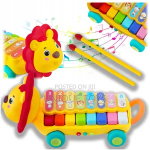 4-in-1 Rolling Lion Xylophone Electronic Piano 