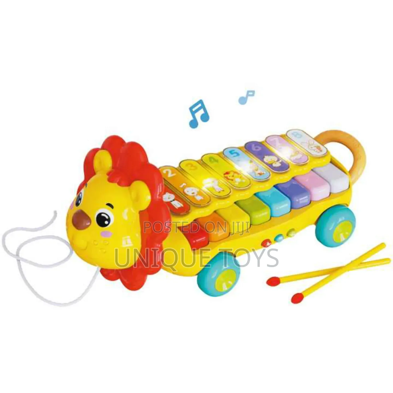 4-in-1 Rolling Lion Xylophone Electronic Piano 