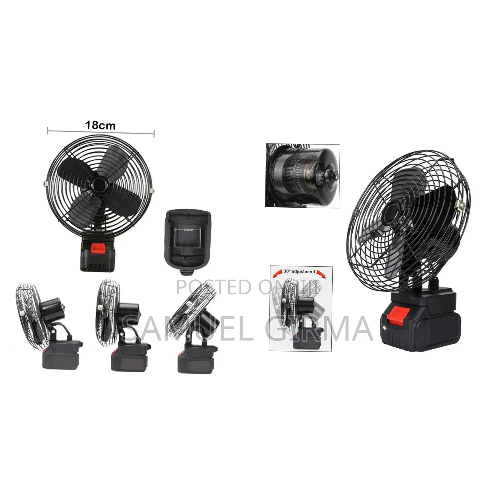 8′′ Rechargeable Portable Fan