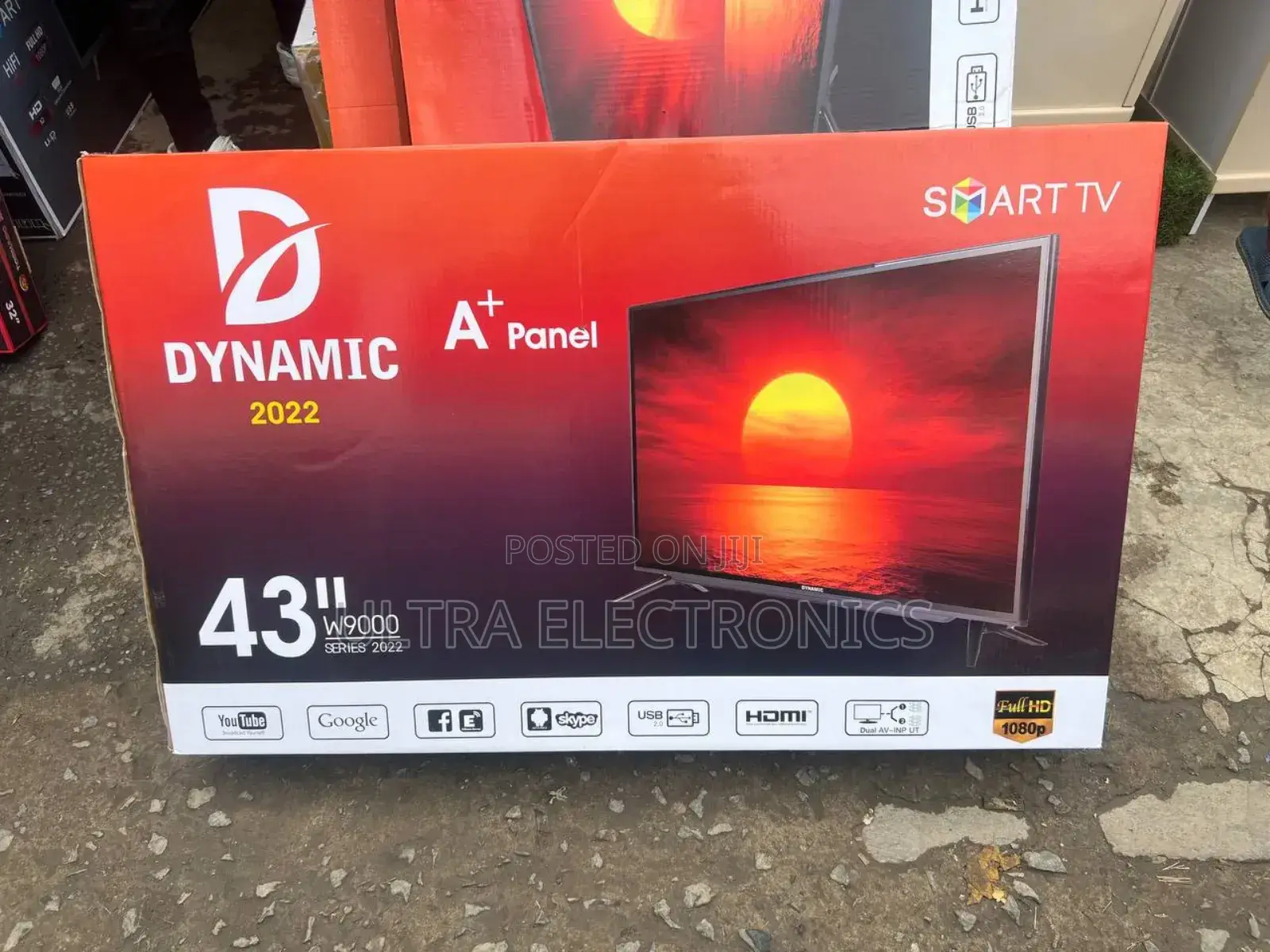 Dynamic 43 Inch Double Glass Smart Uhd Tv