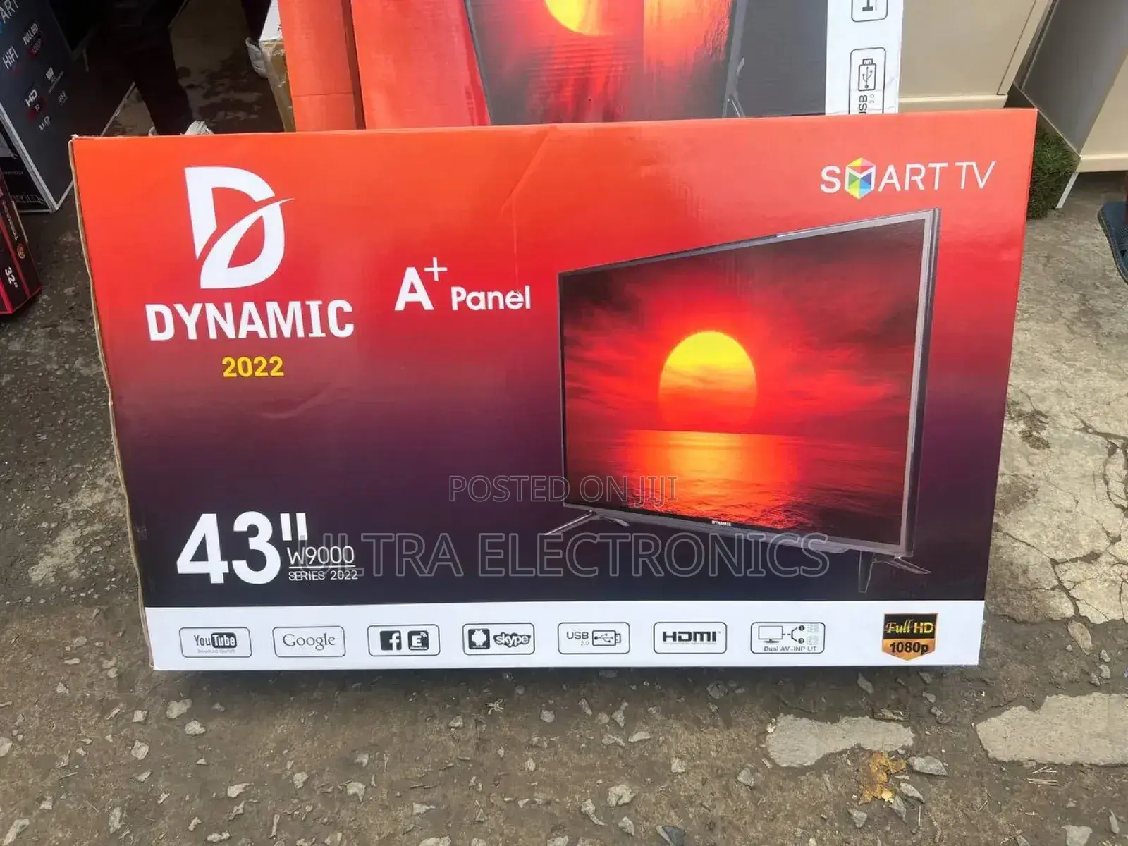 Dynamic 43 Inch Double Glass Smart Uhd Tv