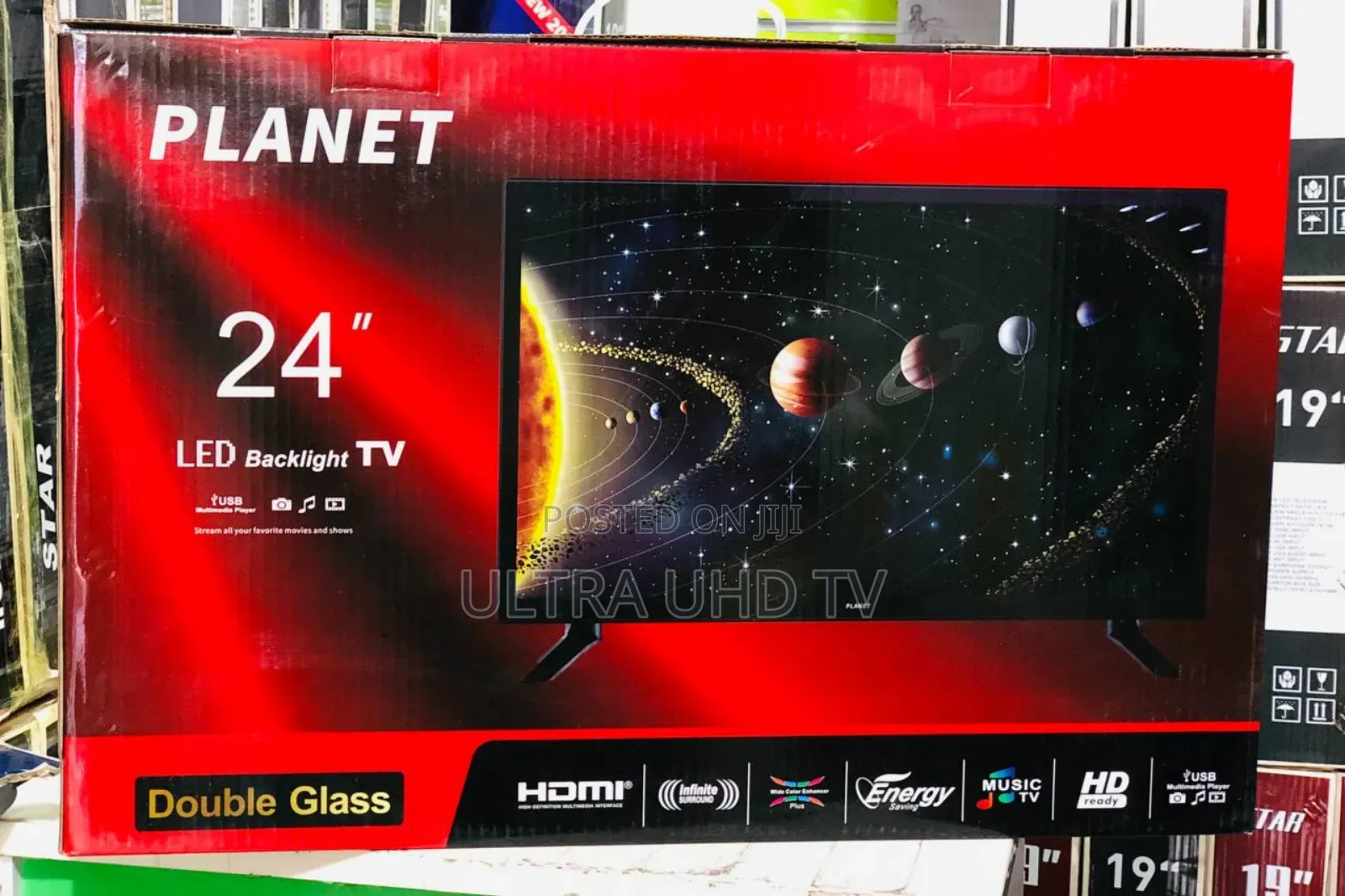 Planet 24 Inch Double Glass Tv