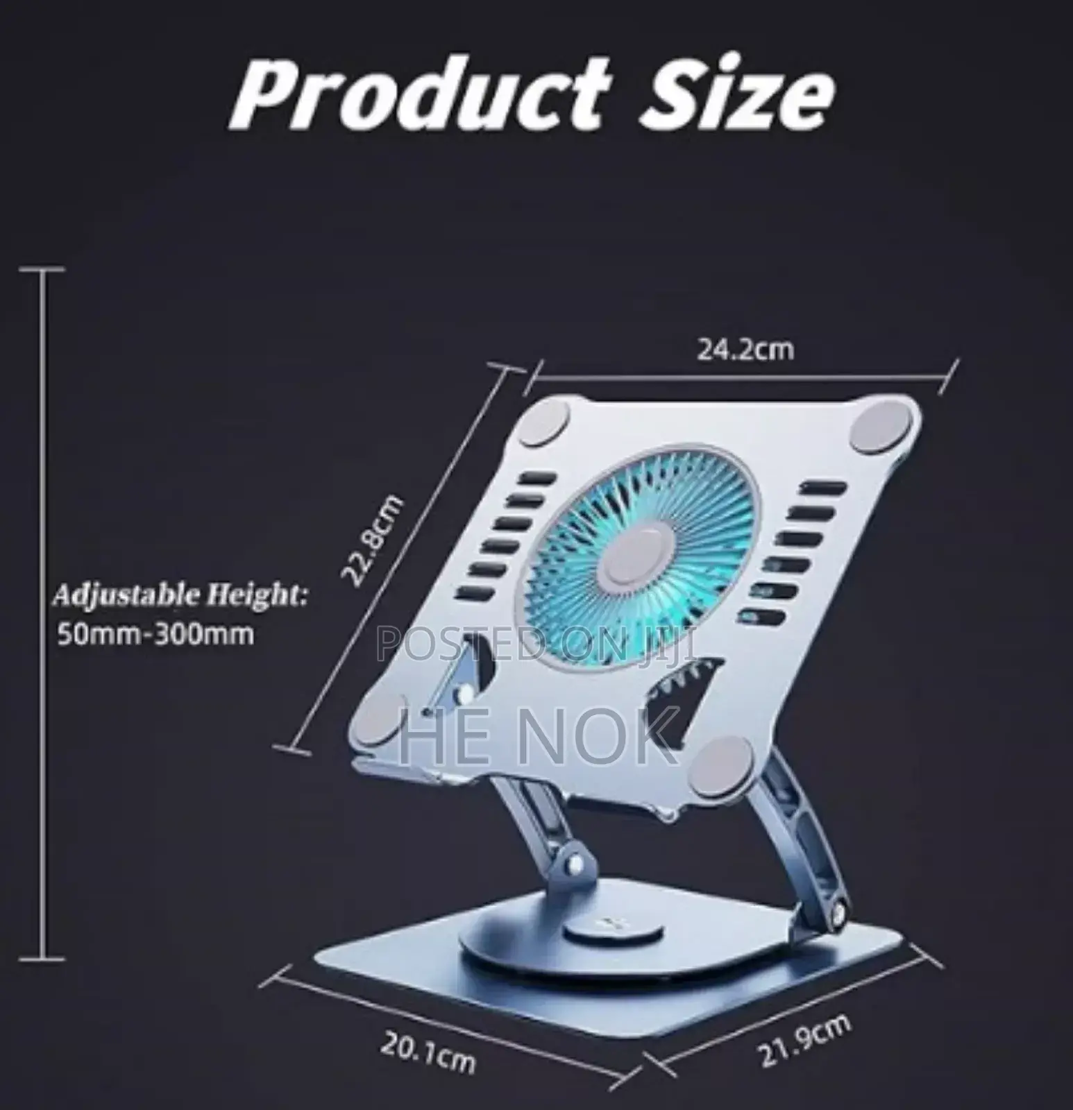 Laptop and Tablet Stand With Cooling Fan