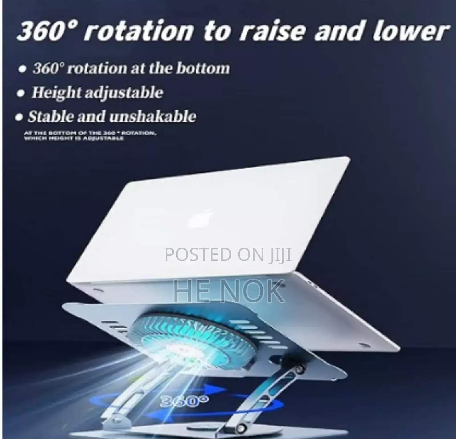 Laptop and Tablet Stand With Cooling Fan