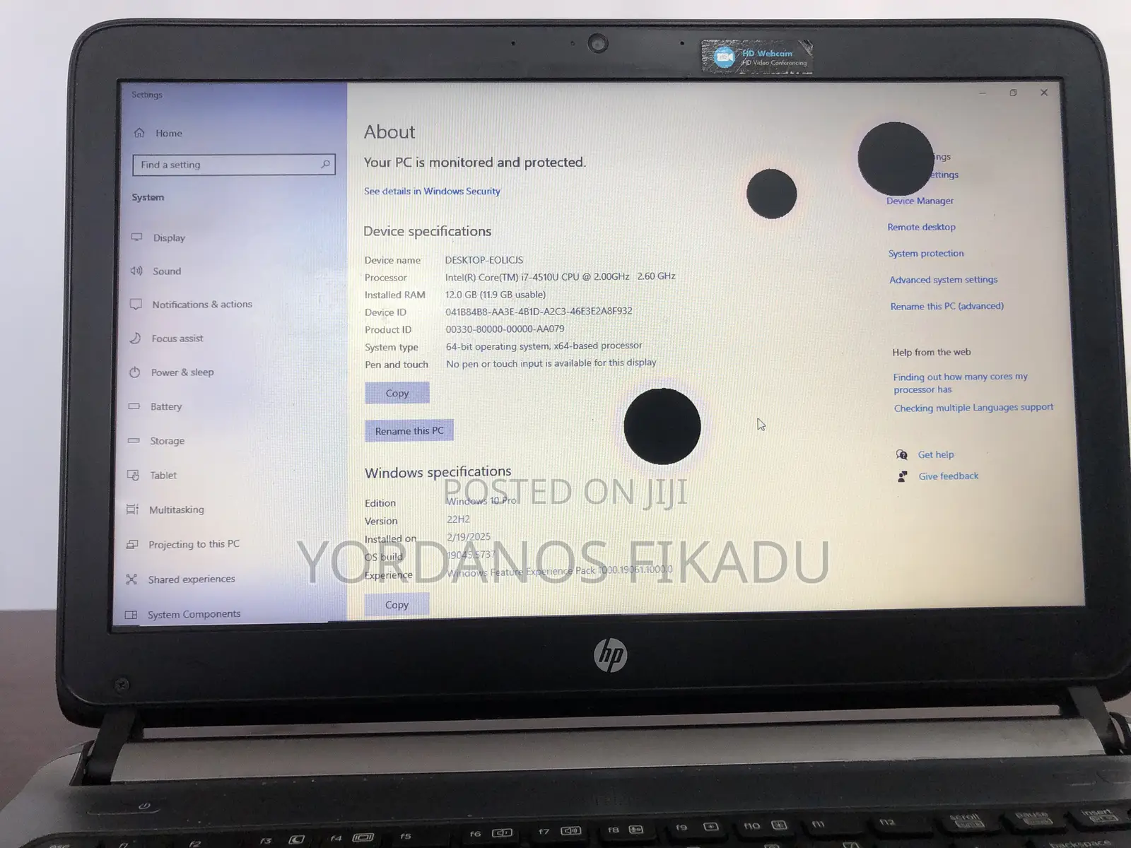 Laptop HP ProBook 430 G3 12GB Intel Core I7 SSD 128GB