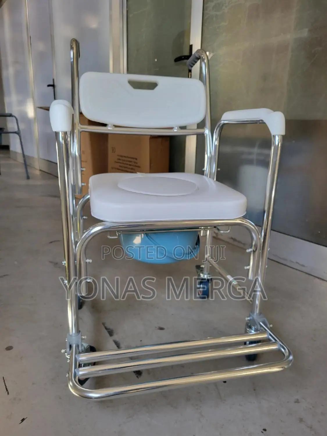 Toilet Chair፸協shower Chair With Strong Wheels, 360° Rotation