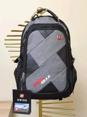 Black Silver Swiss Gear Backpack