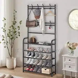 Stainless Steel Clothes Rack - 4 Tier Shoes Rack Organizer