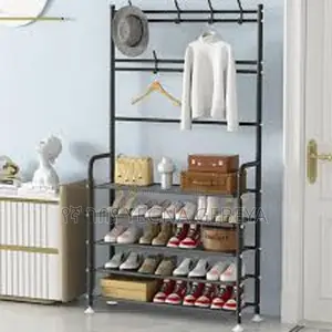 Stainless Steel Clothes Rack - 4 Tier Shoes Rack Organizer