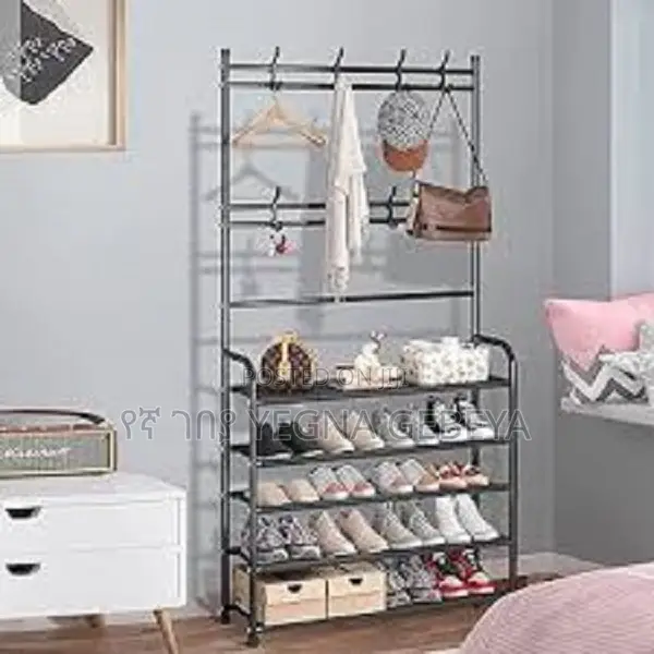 Stainless Steel Clothes Rack - 4 Tier Shoes Rack Organizer