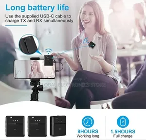 3-in-1 Wireless Dual Noise Cancellation Mic(Cameras Phones