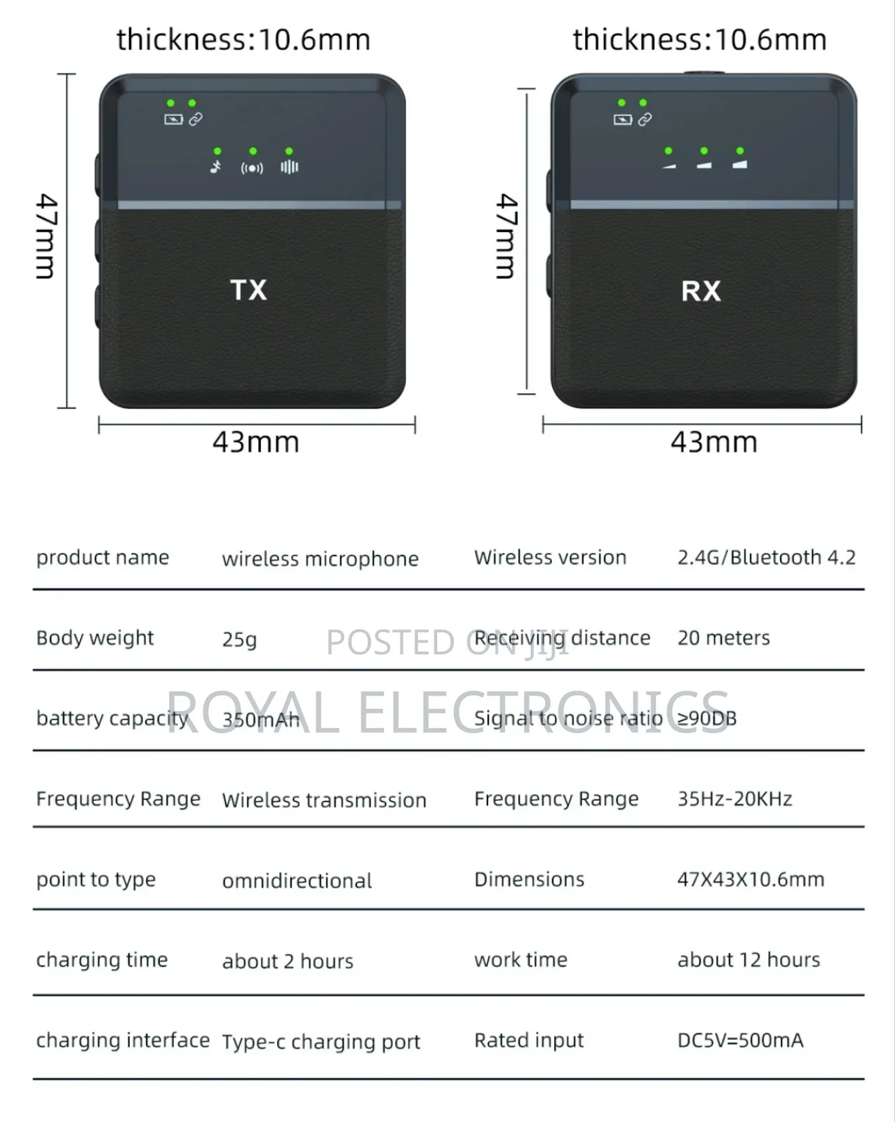 Lavalier 2.4g Radio Noise Reduction Reverb Monitor Mic (3)