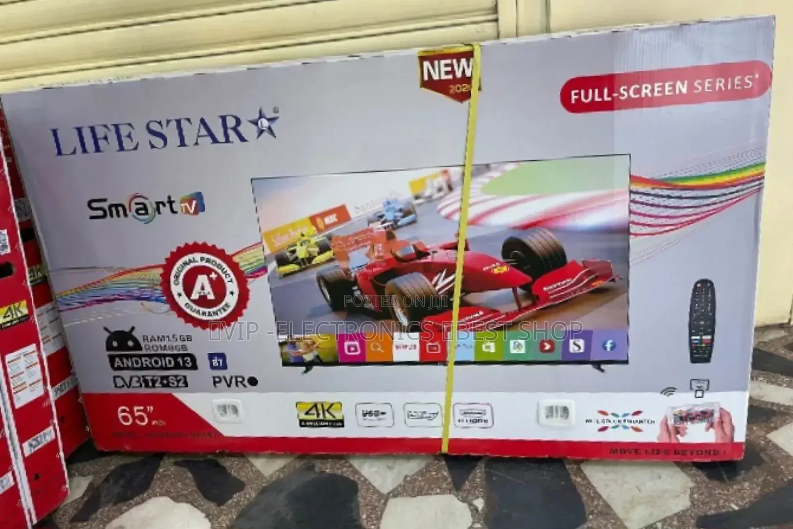 Lifestar Tv 65"Inch Tv Smart Android Nwe 2025 Original Lifestar Tv