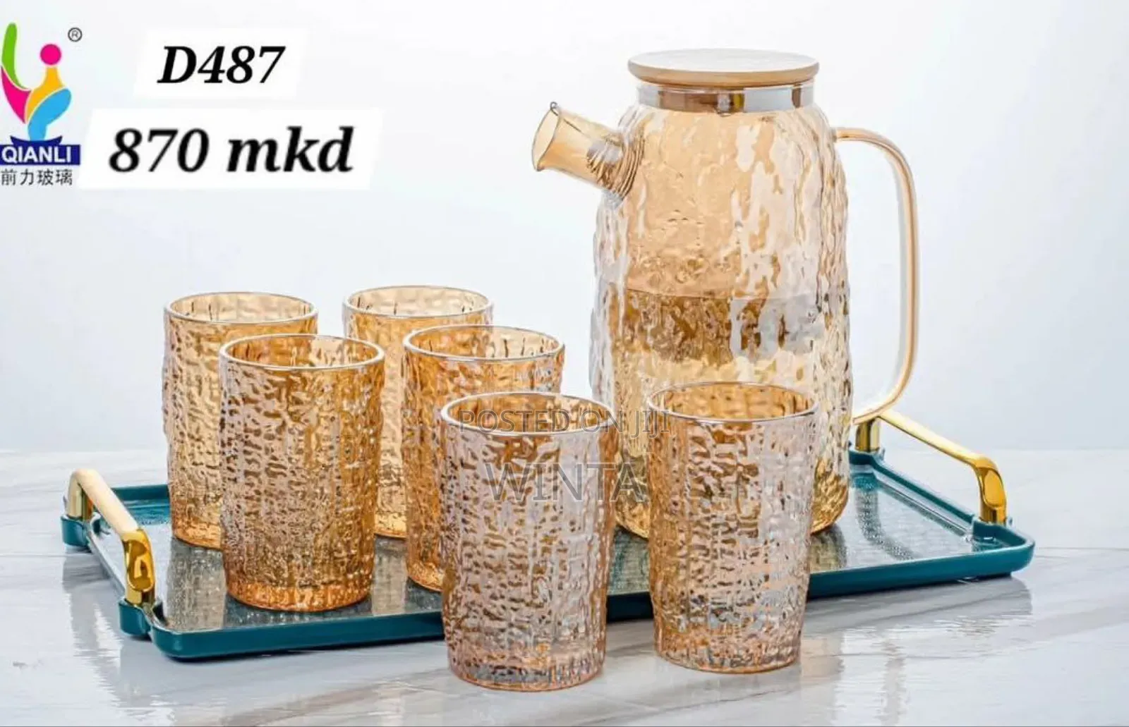 7piece, Jug With 6 Glasses