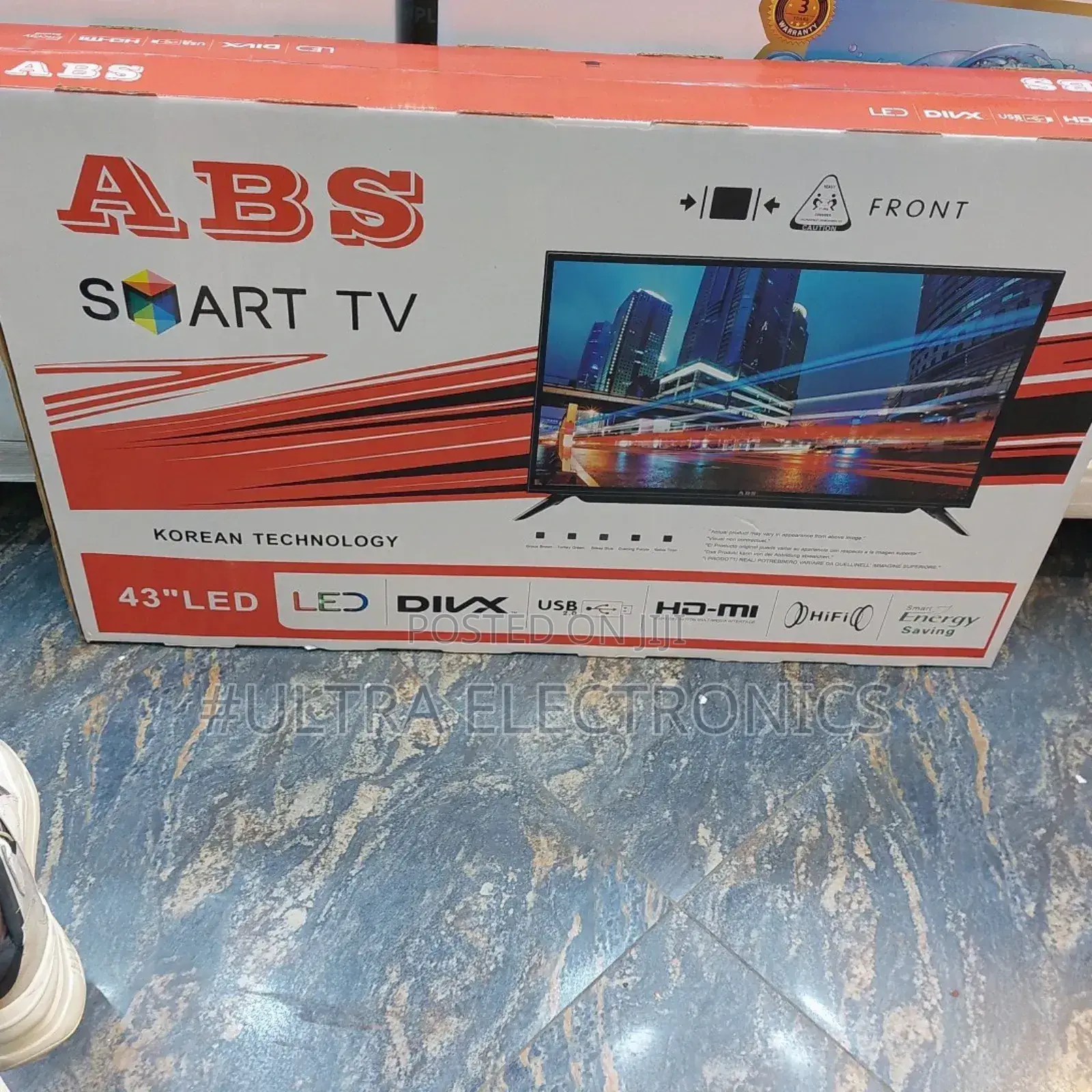Abs 43 Inch Double Glass Smart Uhd Tv