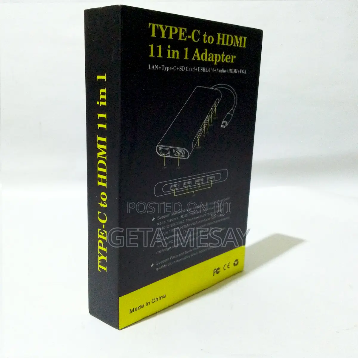 Usb Hub 11-in-1 Vga, Lan, 4 Usb, Sd Card, Hdmi and Type-C Hub