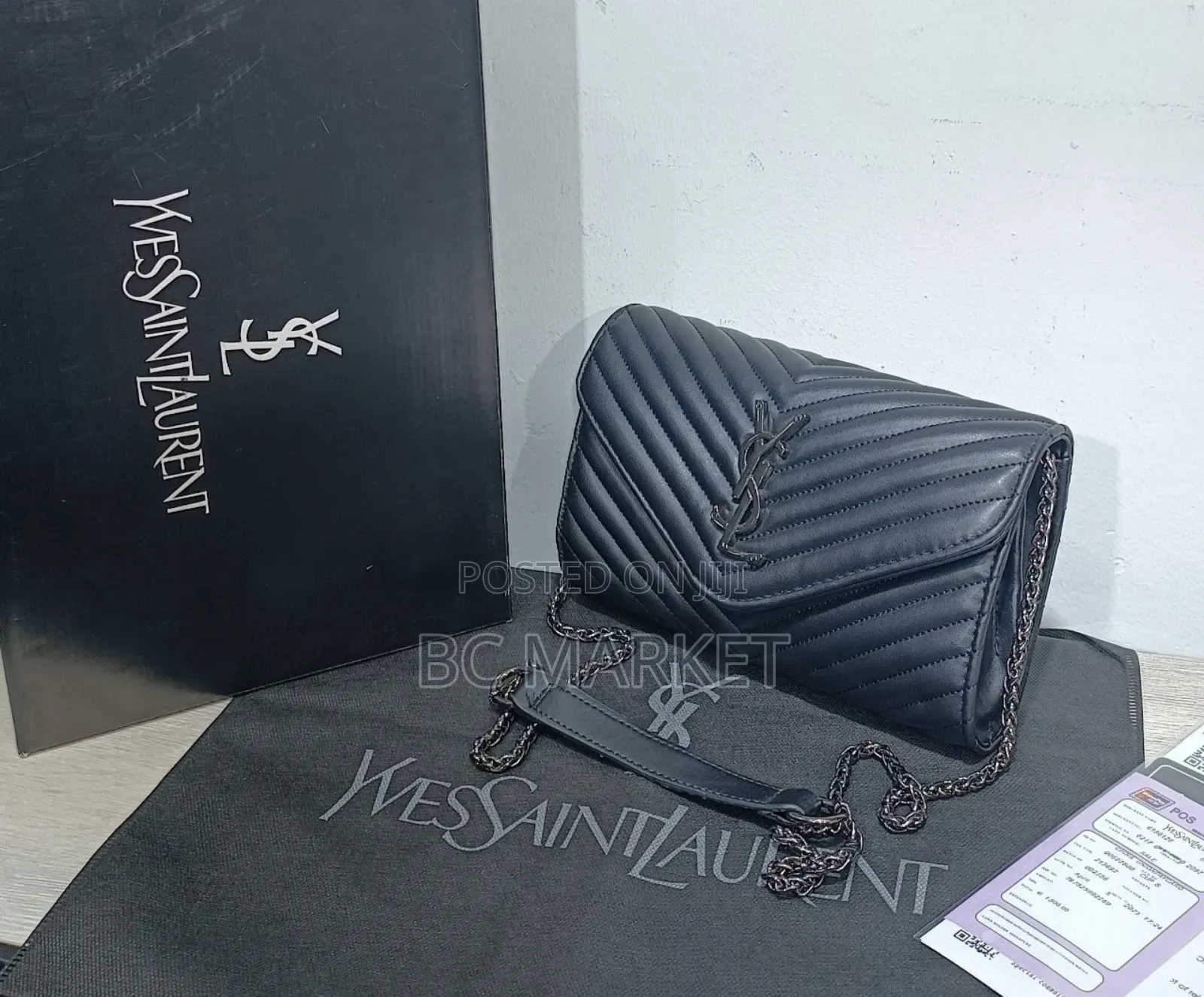 Ysl Slingbag Black, Red, Light Orange Colors