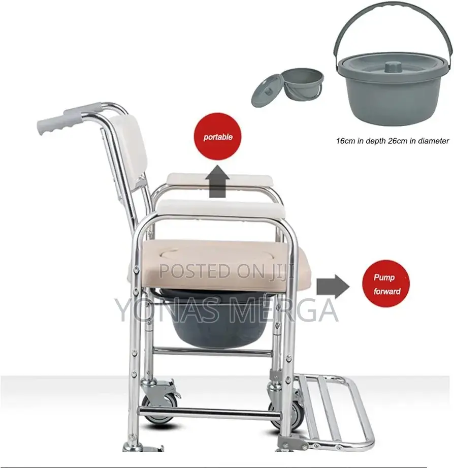 Toilet Chair With Wheel፶韜multi-Purpose Chest of Drawer Chair