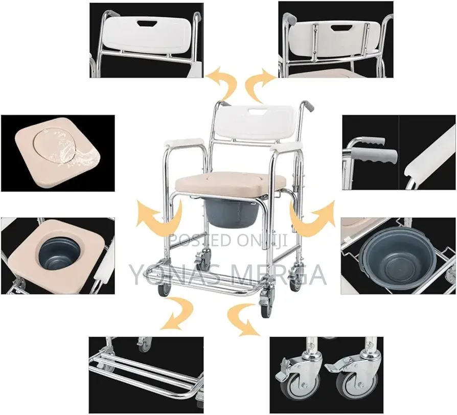 Toilet Chair With Wheel፶韜multi-Purpose Chest of Drawer Chair
