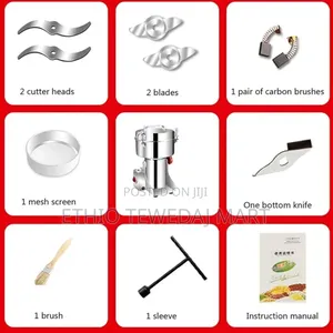 1000g Electric Grain Mill Stainless Steel, Coffee Grinder