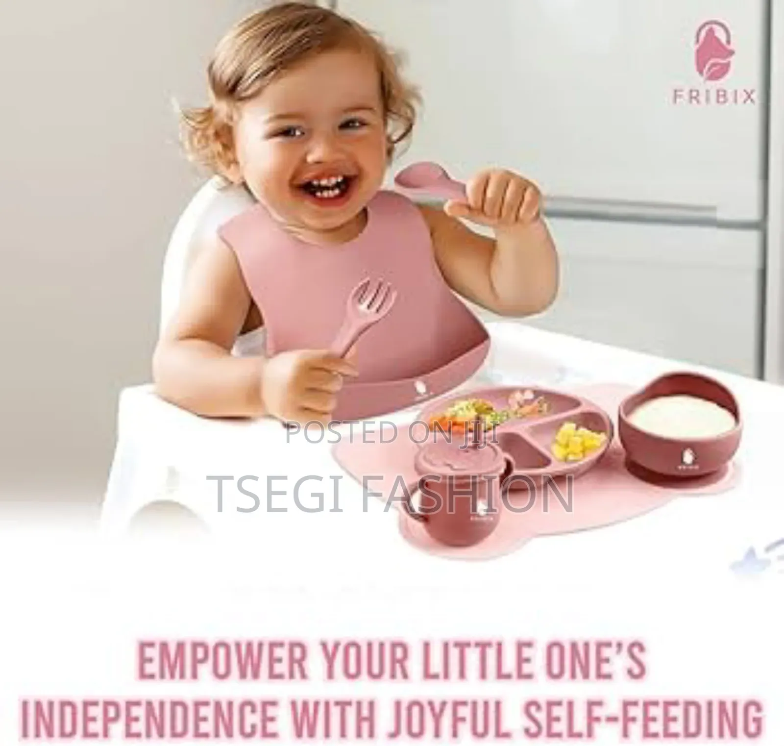 6 in 1 Silicon Baby Feeding Set(የልጆች መመገቢያ)