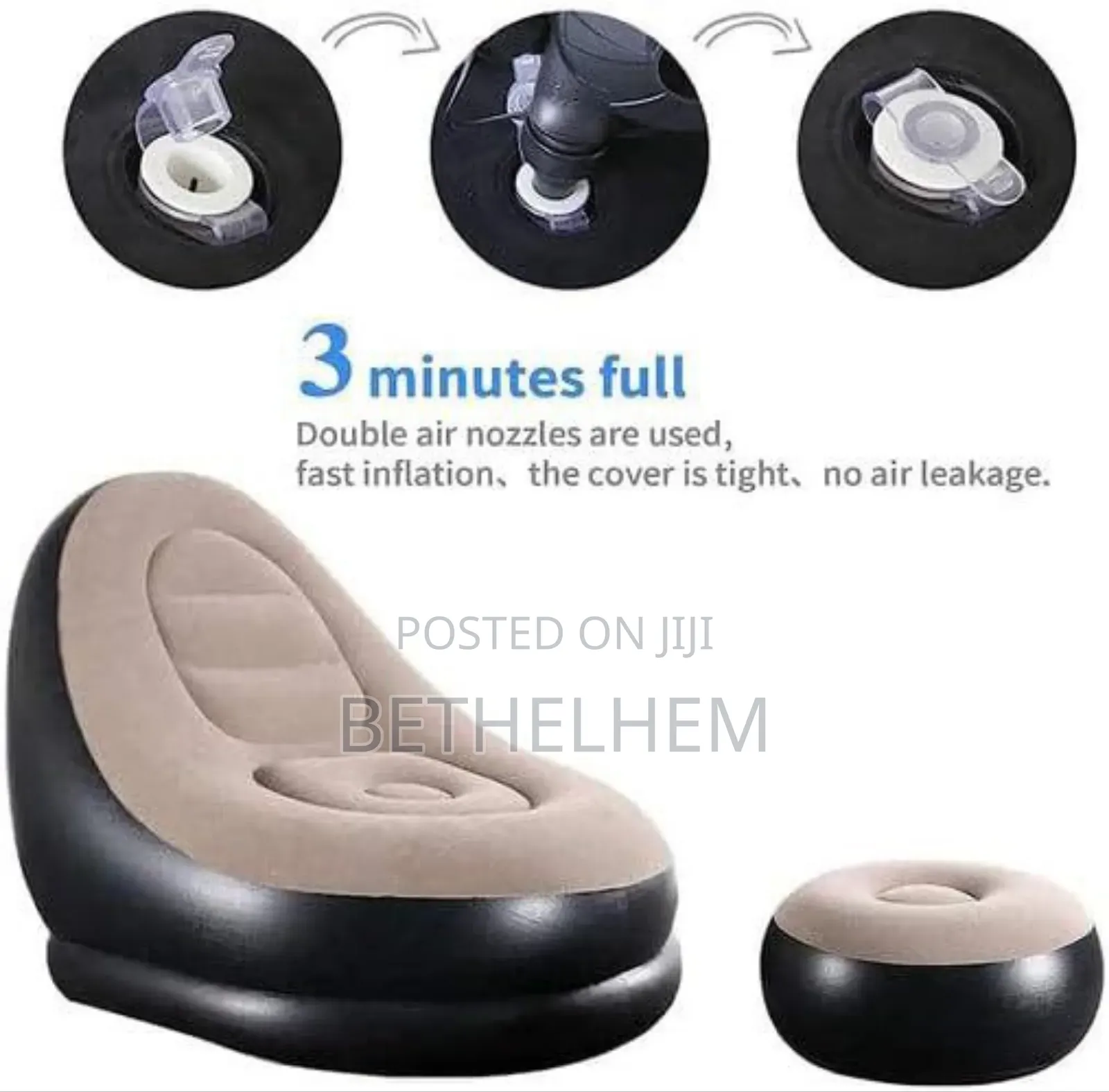2in1 Inflatable Sofa Chiar With Foot Rest