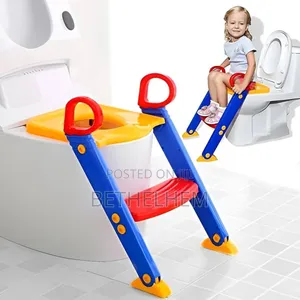 Photo - Kids Toilet Potty Training Seat With Step Stool Ladder