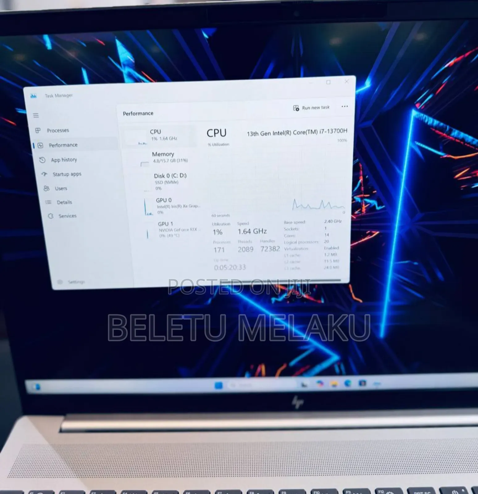 New Laptop HP Pavilion 17 16GB Intel Core I7 SSD 1T