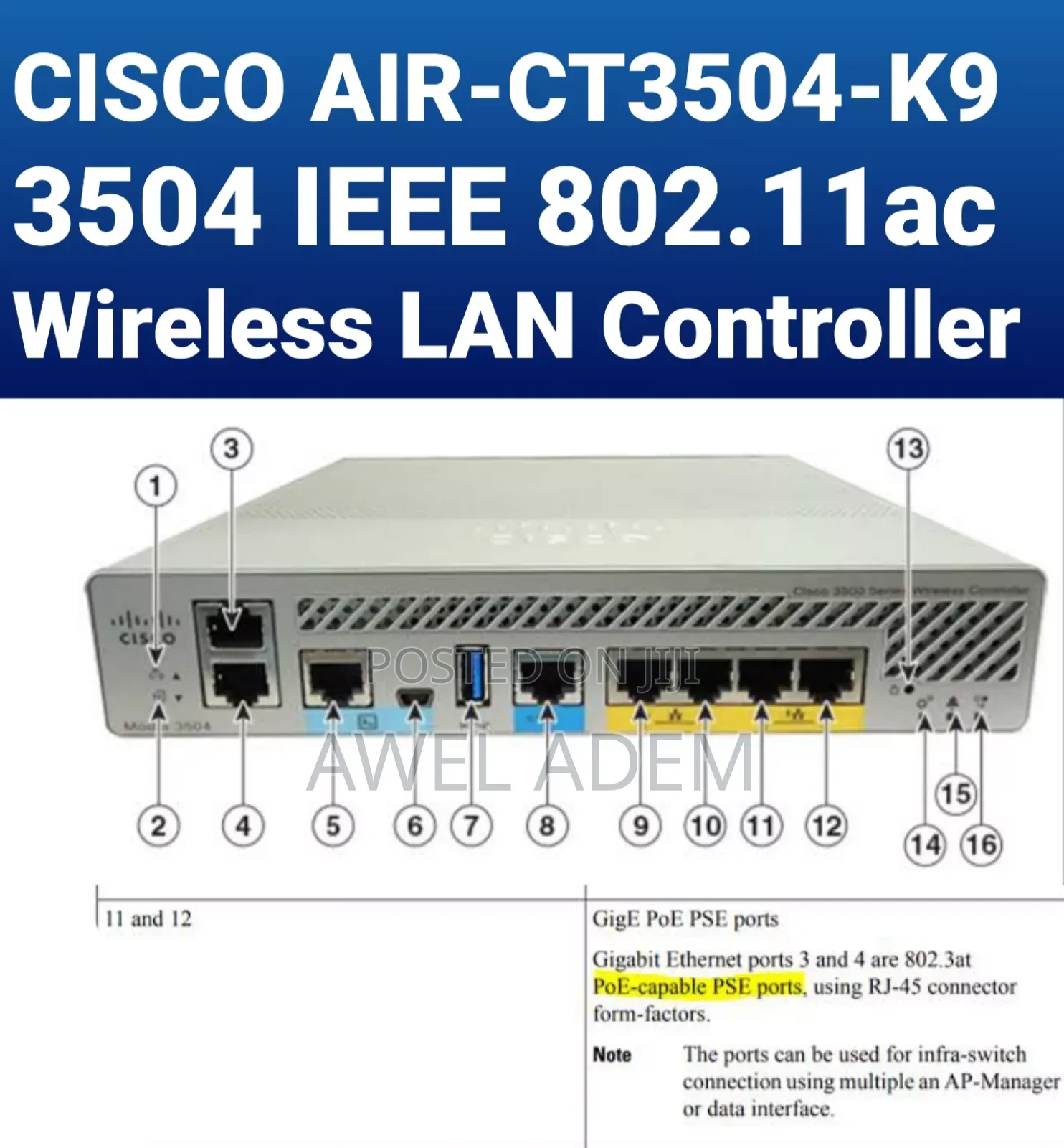 Cisco Air-Ct3504- 3504 Ieee 802.11 Wireless Lan Controller