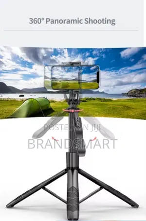 Long 360 Rotation Aluminum Selfie Stick Steady Handle Tripod