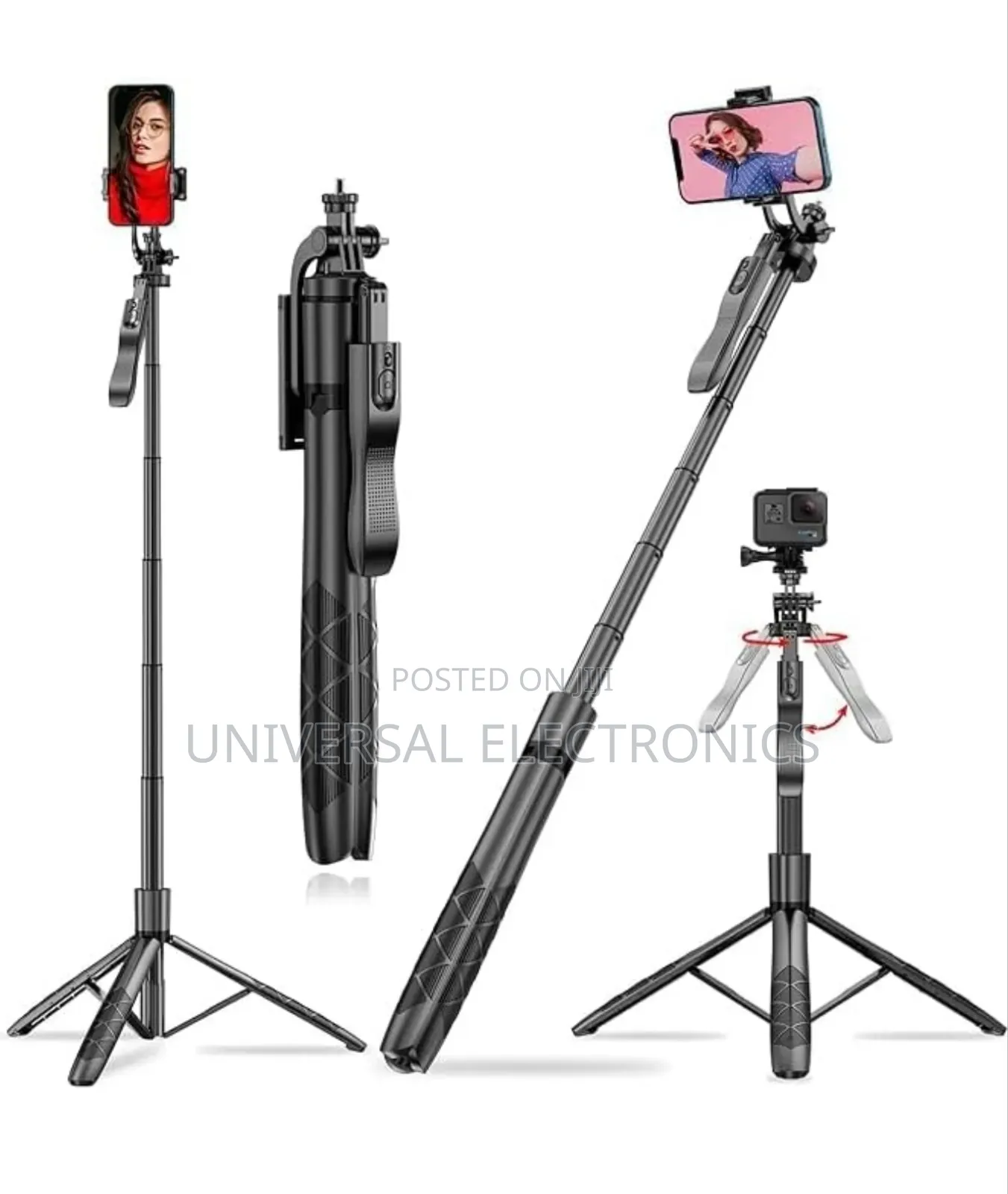 Tripod Monopod for Gopro's Smartphones Selfie Live Stream