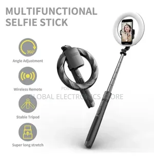 Photo - Selfi Stick Tripod With Ring Light, 10 Inch