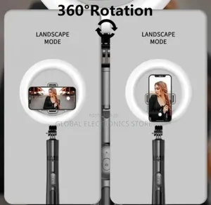 Selfi Stick Tripod With Ring Light, 10 Inch