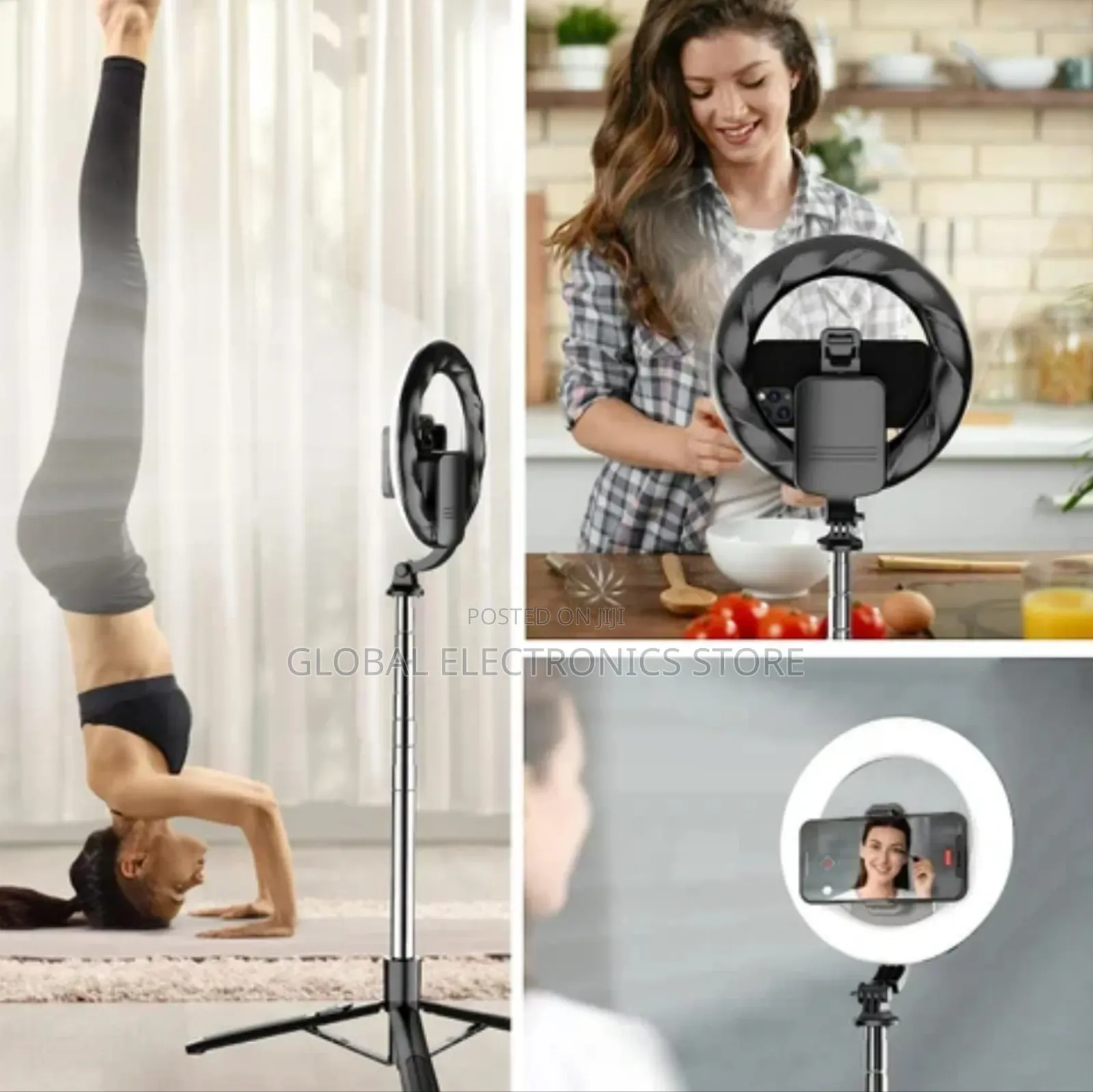 Selfi Stick Tripod With Ring Light, 10 Inch
