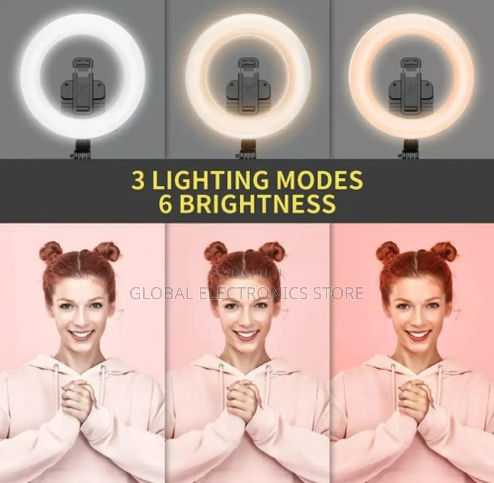 Selfi Stick Tripod With Ring Light, 10 Inch