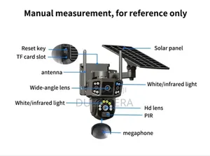 Waterproof Sim Support CCTV With 4 Cameras With Solar Panel