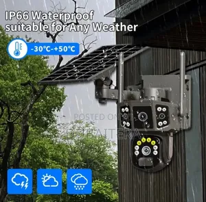 Photo - Waterproof Sim Support CCTV With 4 Cameras With Solar Panel