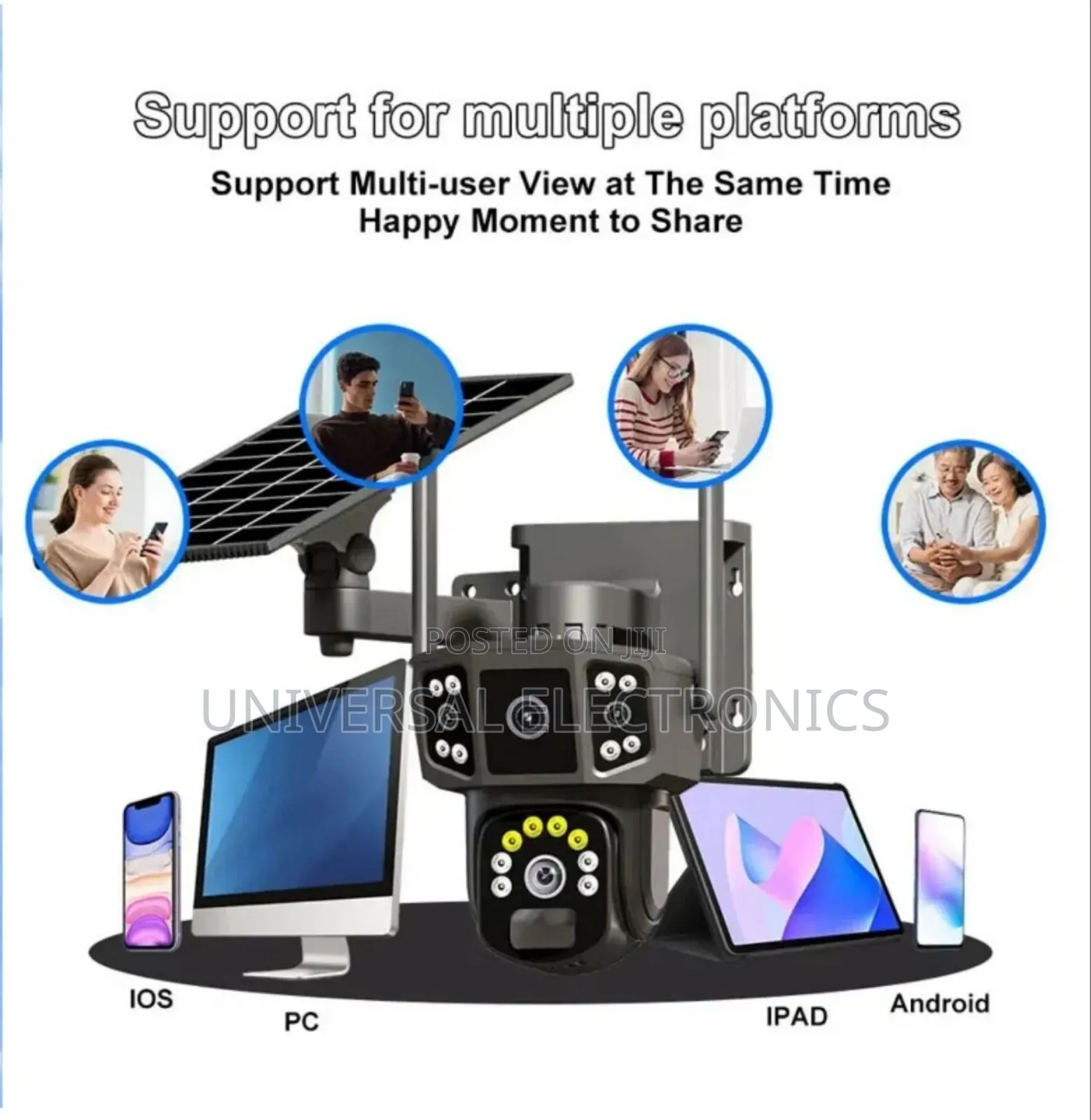 4 Camera ያለውsolar የሆነ ሲም ካርድ ሚቀበልበ ቻርጅ ሚሰራ Security Camera