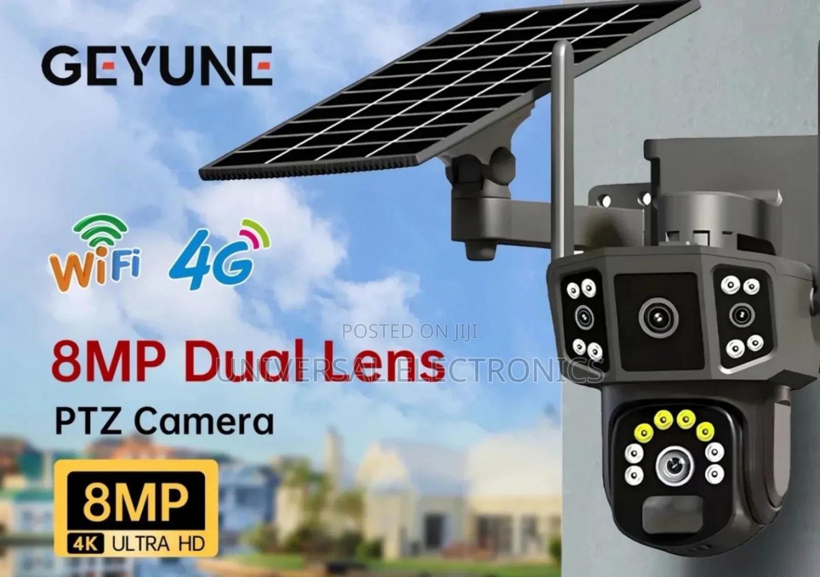 4 Camera ያለውsolar የሆነ ሲም ካርድ ሚቀበልበ ቻርጅ ሚሰራ Security Camera