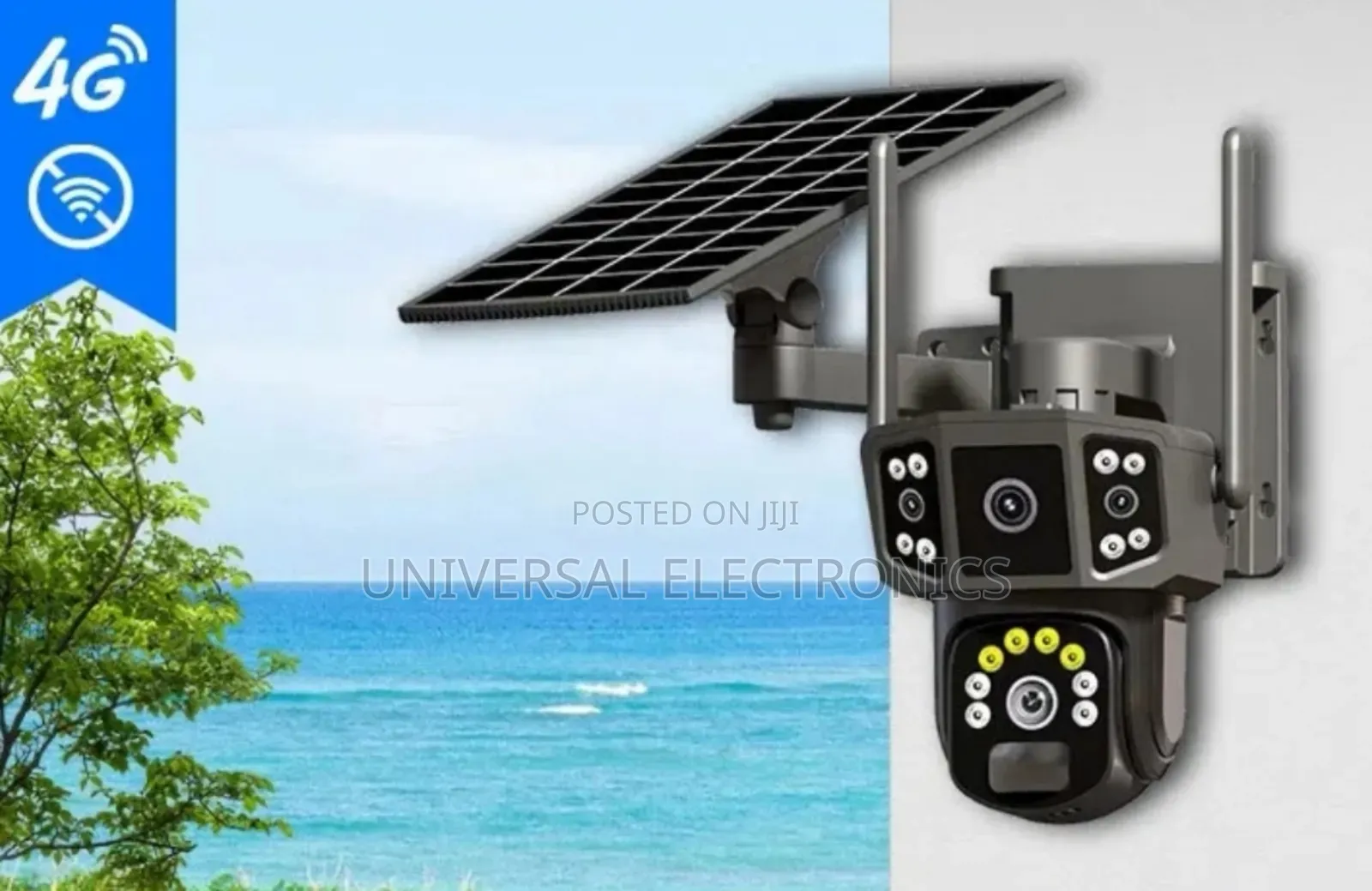4 Camera ያለውsolar የሆነ ሲም ካርድ ሚቀበልበ ቻርጅ ሚሰራ Security Camera