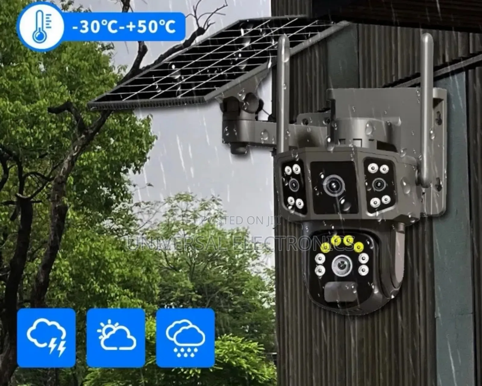 4 Camera ያለውsolar የሆነ ሲም ካርድ ሚቀበልበ ቻርጅ ሚሰራ Security Camera