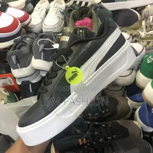 Puma Double Sole Black White