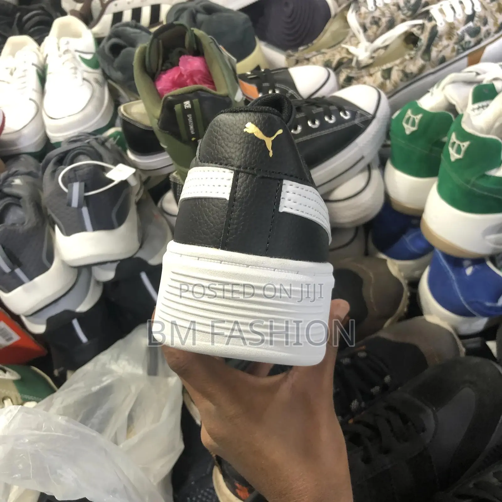 Puma Double Sole Black White