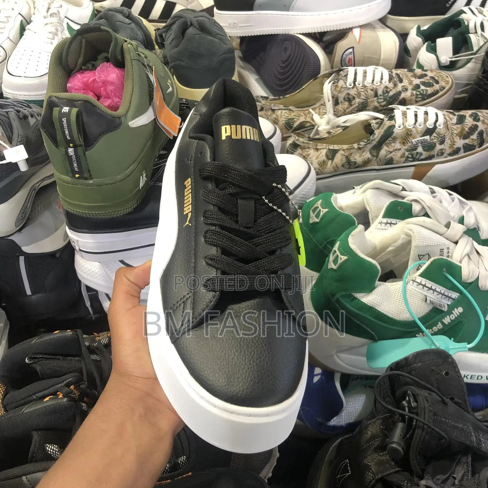 Puma Double Sole Black White